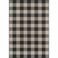 Momeni Baja BAJ25 Charcoal Buffalo Check 6'7" X 9'6" Rug