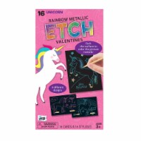 Mello Smello Unicorn Etch Rainbow Metallic Valentine Card Kit Perspective: Main