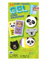 Mello Smello Gel Furry Friends Cling Valentines Perspective: Main