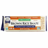 Edward & Sons® Organic Toasted Onion Brown Rice Snaps Perspective: Main