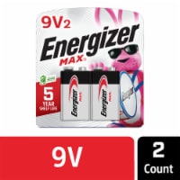 Energizer Max Alkaline 9V Batteries - 2 Pack