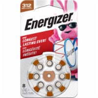 Energizer Hearing Aid Zinc Air 312 Batteries - 8 Pack