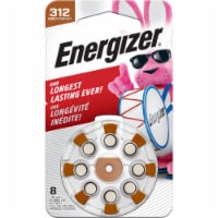 Energizer Hearing Aid Batteries Size 312 Brown Tab 8 Pack