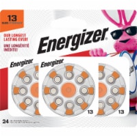 Energizer Hearing Aid Batteries Size 13 Orange Tab 24 Pack