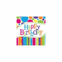 James Paul Products Happy Birthday Paper Napkins Perspective: Main