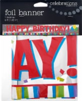Creative Converting Happy Birthday Foil Banner Perspective: Main