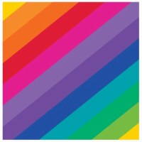 Creative Converting 655972 Rainbow - Beverage Napkins - Case of 192