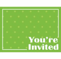 Creative Converting Celebrations Fresh Lime You're Invited Cards Perspective: Main