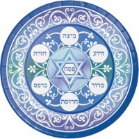 Creative Converting 328343 8.75 x 8.75 in. Pesach Paper Round Dinner Plate, 8 Count