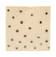 Creative Converting Foil Stamp Beverage Napkins - White / Silver Perspective: Main