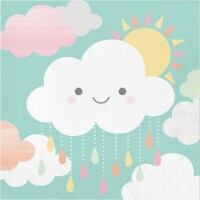 James Paul Products Sunshine Baby Shower Luncheon Napkins - Happy Clouds Perspective: Main