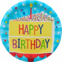 Creative Converting Birthday Cake Disposable Lunch Plates Perspective: Main