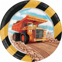 Creative Converting 339792 Big Dig Construction Dessert Plates, 8 Count