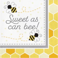 Creative Converting 339889 Bumblebee Baby Shower Sweet As Can Be Napkins, 16 Count