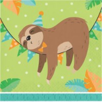 Creative Converting 343826 6.5 in. Sloth Party Disposable Paper Napkin, Case of 12 - 16 Count