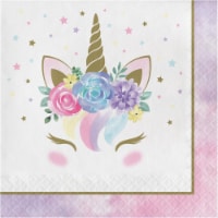 Creative Converting 343831 6.5 in. Unicorn Pastel Baby Shower Napkins - Case of 12 - 16 Count