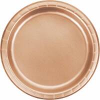 Creative Converting 343839 9 in. Rose Gold Foil Paper Plates - 8 Count - Case of 12