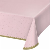 Creative Converting 343963 54 x 102 in. Stylish Swan Plastic Tablecloth - Case of 6
