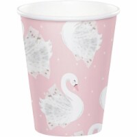 Creative Converting 343969 9 oz Pretty Stylish Swan Paper Cup - 8 Count - Case of 12