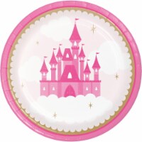Creative Converting 344443 6.3 in. Little Princess Dessert Plates - 96 Count