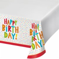 Creative Converting 344460 48 x 88 in. Birthday Fun Table Cloth - 12 Count