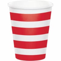Creative Converting 344483 8 oz Dots & Stripes Cup Classic- Red - 96 Count