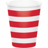 Creative Converting 344483 8 oz Dots & Stripes Cup Classic- Red - 96 Count