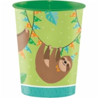 Creative Converting 344502 16 oz Sloth Party Plastic Cup, Case of 12