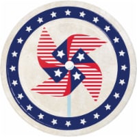 Creative Converting Patriotic Pinwheel Disposable Plates - 8 pk - Red/White/Blue Perspective: Main