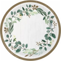 Creative Converting 346142 10 in. Eucalyptus Banquet Plates - 96 Count