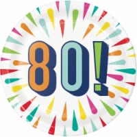 Creative Converting 346317 7 in. Birthday Burst 80 Dessert Plates - 96 Count