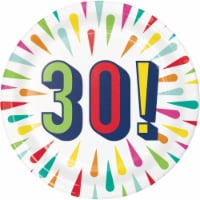 Creative Converting 346330 7 in. Birthday Burst 30 Dessert Plates - 96 Count