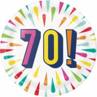 Creative Converting 346338 7 in. Birthday Burst 70 Dessert Plates - 96 Count