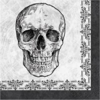 Creative Converting Skull & Spider Lunch Napkins Perspective: Main