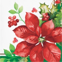 CC Paper Art Perfect Poinsettia Lunch Napkins - 16 Pack Perspective: Main
