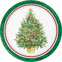 Hoffmaster Classic Christmas Tree Disposable Plates Perspective: Main
