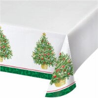 Hoffmaster Classic Christmas Tree Tablecloth Perspective: Main