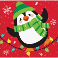 Hoffmaster Christmas Penguin Napkins Perspective: Main