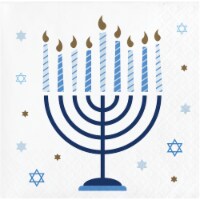 Creative Converting Hanukkah Celebration Napkins - White Perspective: Main