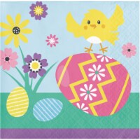 Creative Converting Bunny Fun Beverage Napkins Perspective: Main