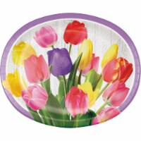 Creative Converting Tulip Bouquet Oval Platters Perspective: Main