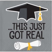 Creative Converting Graduation Fun 2-Ply Paper Cocktail Napkins - 16 Pack Perspective: Main