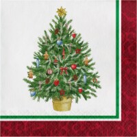 Creative Converting Classic Christmas Tree Lunch Napkins Perspective: Main