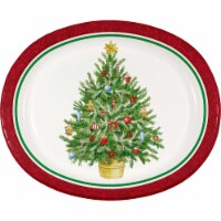Party Creations Classic Tree Oval Platter Disposable Plates Perspective: Main
