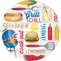 Party Creations Summer Outdoor Paper Desert Plates - Gingham Cookout Perspective: Main