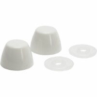Fluidmaster White Plastic Snap-On Toilet Bolt Caps (2-Pack) 7115