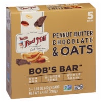 Bob's Red Mill Gluten Free Peanut Butter Chocolate & Oats Bob's Bar Perspective: Main