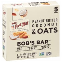 Bob's Red Mill Gluten Free Non-GMO Peanut Butter Coconut & Oats Bob's Bar Perspective: Main