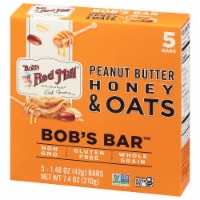 Bob's Red Mill Gluten Free Non-GMO Peanut Butter Honey & Oats Bob's Bar Perspective: Main