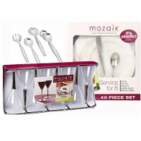 Mozaik 54-Piece Elegant Meal Party Premium Plastic Set - Service For 8